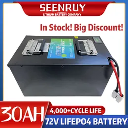 Litium 72V 30AH LIFEPO4 Batteripaket Deep Cycle With BMS 24s For 5000W 3000W Bike Scooter Tricycle Motorcykel +5A Charger