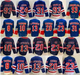 Erkek Hokey 31 Igor Shesterkin Jersey Ters 8 Jacob Trouba 24 Kaapo Kakko 20 Chris Kreider 23 Adam Fox 13 Alexis Lafreniere 10 Artemi Panarin 93 Mika Zibanejad