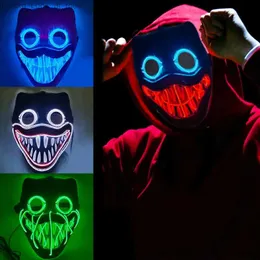 أقنعة الحفلات عيد الهالوين نيون LED Purge Mask Maskque Masquerade Barty Masks Light Luminous in the Dark Funny Masks Cosplay Costume Supplies Q231009