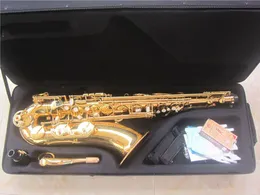 Novo saxofone bb tenor júpiter, instrumento de sopro de latão especial, corpo dourado, com acessórios de caixa