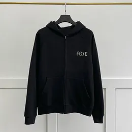 Mens hoodie tröja klänning design hoodies för unga man kvinnor flockar brev fg7c tryck tröja klänning jacka 100% ren bomull casual pullover oss storlek stor storlek