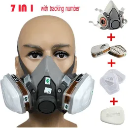 Whole-6200 Respirator Maska Body Maski Pył Filtr Farba Pył Spray Maska gazowa połowa twarzy Maska Konstrukcja Mining2678