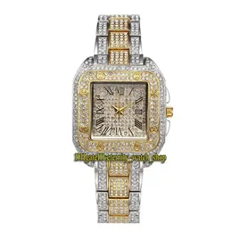 Missfox 2021 Eternity V287 Speisure Fashion Lady Watches Gold Cz Diamonds Inkargin Dial Quartz Ruch Wysp Watch Athoy Case Half D280x