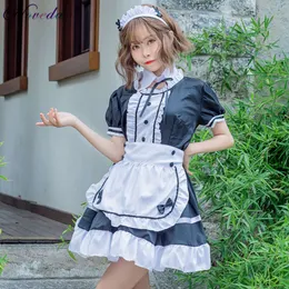 Anime maid outfit cosplay lolita vestido kawaii rosa empregada doméstica  uniforme limpeza plus size traje de halloween