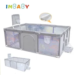 Baby Rail Imbaby Playpens Cartoon Corralitos مع Playpen Playpen للزاوية الواقية للأطفال Playground 231007