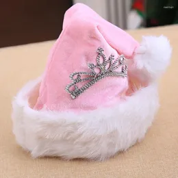 Cappelli Anno Cappello da Babbo Natale Peluche Addensare Cotone Cappello natalizio per adulti Buon Natale Festival Forniture Decorazione Goccia invernale