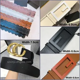 Premiumkvalitet märke Fashion Wide Belt Width 7.0cm/6.0 cm kvinnorbälten med presentförpackning