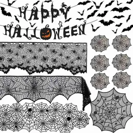 Other Event Party Supplies Our Warm Halloween Party Decoration Sets (Flag Pulling+32 Bat Sticker+tablecloth+stove Towel+table Flag+lampshade+6 Meal Mats) x1009