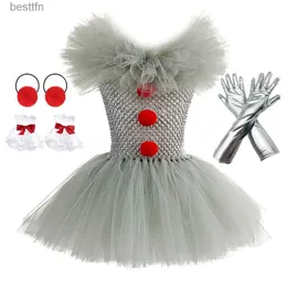 Kostium motywu Grey Clown Tutu Dress for Girl