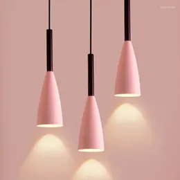 Lâmpadas pendentes E27 luzes nórdicas minimalistas na cozinha lâmpada pendurada iluminação luminária sala de jantar decoração