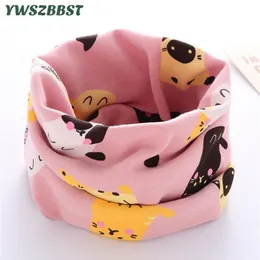 New Autumn Winter Cotton Children Scarves Cartoon Boys Girls Scarf Kids O Ring Collar Neck Warmer Baby Scarf328B