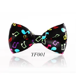 Bow Ties Fashion Colorful Musical Note Bowtie Black Music Pattern Tie For Men Women Novelty Cravat Leisure Cool Brand218d