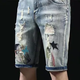 2022 Mens pants Shoes shorts Jean Coconut trees graffiti ripped capris shkinny Jeans Designers Men S Clothing284g