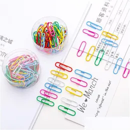Filing Supplies Wholesale Colorf Paper Clips 28Mm 3M Durable And Rustproof Coated Small Medium Great For School Office Folders Bookmar Dhmze