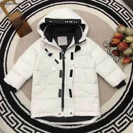 Designer Baby Long Down Jacka Child Winter Warm Clothing Size 110-160 cm Windproof Design Hooded Overcoat For Boys Girl Oct05