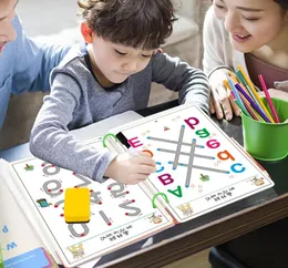 Children Montessori Drawing Toy Pen Control Training Color Shape Math Match Game Set Toddler Learning Activities Educational Toy