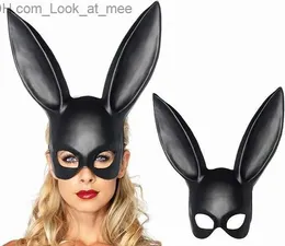 Party Masks Bunny Mask Women's Masquerade Rabbit Mask For Birthday Easter Halloween Eve Party Costume Accessory Q231007