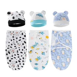 Śpiwory Urodzone Baby Swaddle Wrap Koperna 100 bawełniana 0 6 miesięcy koc upijanie sleepsack 231007