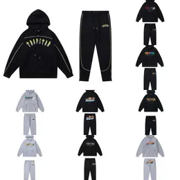 Mens trapstar tracksuits sweater trousers set designer hoodies cotton streetwear sweatshirts sports suit embroidery plush letter thick pants