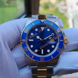BP Factory Mens Watches M126613LB 126619 126610 126613 التاريخ الأوتوماتيكي ضبط ساعة اليد يدوية الخزف 41 ملم الأزرق الأزرق مديين نغمة ذهبية مضيئة