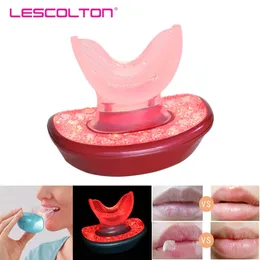 Ansiktsvårdsanordningar Lip Pump Fuller Electric Plumper LED Light Therapy Enhancer Sexiga tjockare läppar Plumping Tool Mouth Bigger 231007