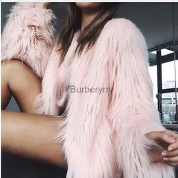 Women's Fur Faux Fur 2022 Winter New Faux Fur Coat Women Jacket Fe Fuzzy Fur Coat Winter Thick Warm Fluffy Artificial Fur Casual Jacket OuterwearL231007