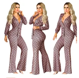 Nya kvinnors jumpsuits Rompers Luxury Brand Casual Fashion Sexig Slim Fiting Long Sleeved Jumpsuit Designer Jumpsuit