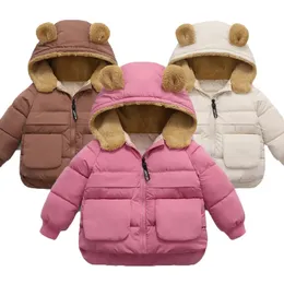 Giacche Autunno Inverno Capispalla caldo Ragazza Ragazzo Con cappuccio Agnello Piumini in pile Giacca casual Abbigliamento per bambini Bambino Addensare Cappotti 231007