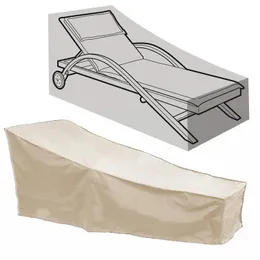 Dust Cover Patio Furniture Cover Garden Balcony Chaise Longue Shed Sunshade Waterproof Polyester TAV Outdoor Furniture Recliner Dust Cover 231007