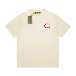 Unisex-T-Shirt aus Baumwolljersey mit doppeltem Buchstaben, Herren-T-Shirts, kurzärmelig, Sommer-Hip-Hop-Tops, T-Shirts, Streetwear | 55194