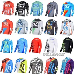 Others Apparel 360 180 Motocross Racing Motor Moto Cross Summer Long Sleeve Motorbike Race Scooter Cycling T Shirt MensL231007