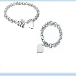 2020 cheap available stainless steel thick chian with heart plate ring bracelet and Pendant Necklaces set with box and da2672