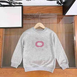 Autumn Kids Sweater okrągły szyi bluzy dla dziewczynki rozmiar 100-160 cm projektantka długie rękawowe dziecko pullover OCT05