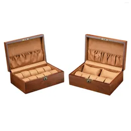 Watch Boxes Wooden Box Lockable Collection Travel Case Showcase Holder