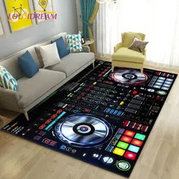 Carpets 3D DJ Music Screen Keyboard Area Rug Carpet Rug for Living Room Bedroom Sofa Doormat Decoration Kid Play Non-slip Floor Mat Gift 231007