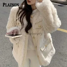 Women's Fur Faux Fur PLAZSON chaquetas para jeres French Vintage Down Coats Jacket Parkas Winter Fluffy Faux Fur Coat Women Warm Coat Fur JacketL231007