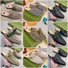 Slippers Designer male sandals ladies Lazy Slides Classic beach flip flops for Women Flat Metal Buckle Lady slippers-men Trample Large Chain Casual Shoe Size35-41