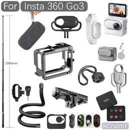 Insta360用のその他のカメラ製品アクセサリーキット3シリコンケースND UV CPLフィルターフレームケージマウントアダプター焼きガラス三脚セルフィーケースバッグ231007