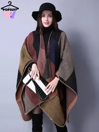 Scarves In Women Capes Scarf Fashion Imitation Cashmere Geometric Squares Flowers Dots Stars Ladies Scarve Shawl Woman Ponchos Cloak 231007