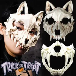 Máscaras de festa Osso Crânio Máscaras Halloween Terror Dress Up Cosplay Dança Prom Carnaval Festa Adereços Ropeplay Role Play Animal para Crianças Adultas Q231007