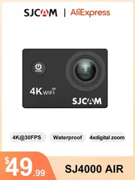 Weatherproof Cameras 4K Action Camera SJCAM SJ4000 AIR 30FPS WiFi 4x Digital Zoom Waterproof Underwater DV Sports Video 231007