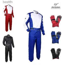 Andra Apparel Högkvalitativa män Kvinnor Flame Retardant Auto Karting Suit Glove F1 Forla Racing Venue Clothes Drift Overalls Kart Suit Glovel231007