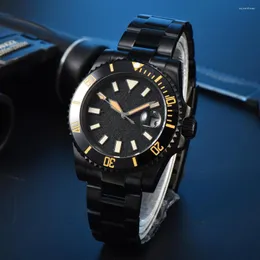 Armbandsur Automatiska mekaniska sportpojkar Titta på Japan NH35A -rörelse Sapphire Glass Aseptisk urtavla Lysande timmarkörer