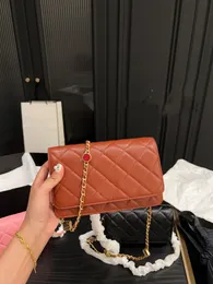 woc bag lady mini bag Shoulder Flap designer Bag crossbody Handbag Genuine Leather pink Black Chain bag pearl gold ball diamond Wallet Wealth Bag high quality