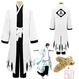 Anime Bleach Aizen Sousuke Thousand Year Blood War Cosplay Costume 5th Division Captain Kimono Arrancar Uniform Halloweencosplay