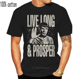 Herren T-Shirts Star Treks Spock Live Long And Prosper Lizenziertes T-Shirt für Erwachsene L230217262p