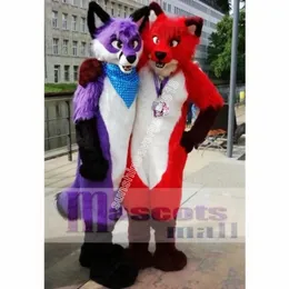 Husky cão lobo cão raposa mascote traje de alta qualidade tema dos desenhos animados personagem carnaval adultos tamanho natal festa de aniversário fantasia roupa