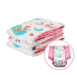 Cloth Diapers 3PCS ABDL adult baby 3 diapers cute cartoon pattern ddlg diaper pocket disposable abdl pull-up pants 7 colors 231006