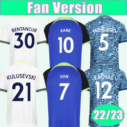 22 23 SANCHEZ SON Mens Soccer Jerseys HOJBJERG KANE LUCAS BENTANCUR Home White Away 3rd Football Shirt Short Sleeves Adult Uniforms