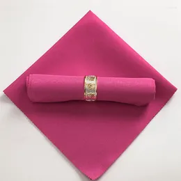 Настольная салфетка 50x50 см, тканевые салфетки квадратной атласной ткани, карманный носовой платок для свадьбы, дня рождения, домашней вечеринки, El Gold Red
